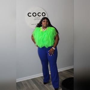 NWOT Ruffle Tulle Top